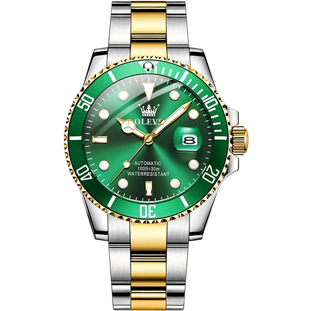 Waterproof Mechanical Watch for Men with Luminous Dial