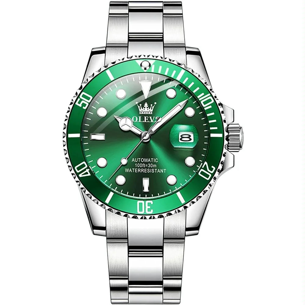 Waterproof Mechanical Watch for Men with Luminous Dial