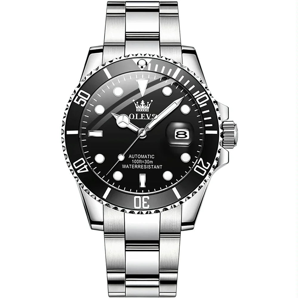 Waterproof Mechanical Watch for Men with Luminous Dial
