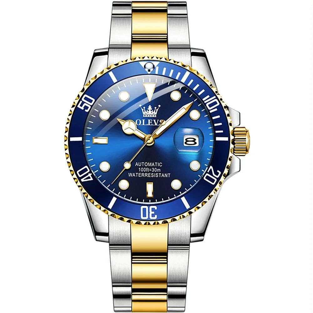 Waterproof Mechanical Watch for Men with Luminous Dial