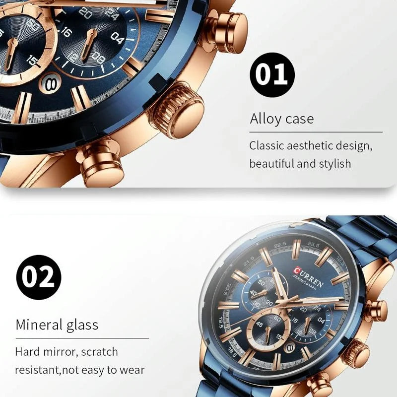 Waterproof Men Business Watch with Quartz Movement