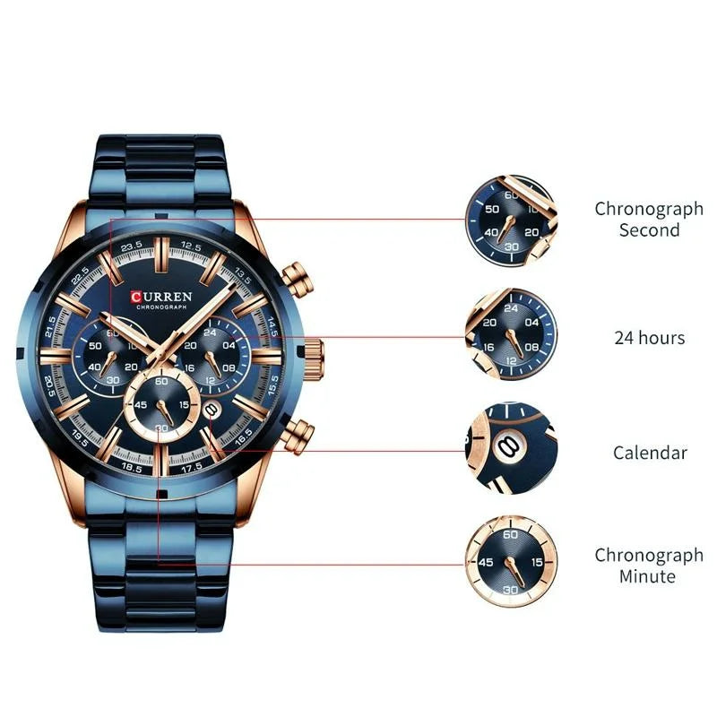 Waterproof Men Business Watch with Quartz Movement