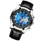 Waterproof Men Calendar Watch - White Steel White Surface