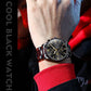 Waterproof Men Chronograph Quartz Watch with Luminous Dial