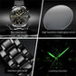 Waterproof Men Chronograph Quartz Watch with Luminous Dial