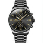 Waterproof Men Chronograph Quartz Watch with Luminous Dial
