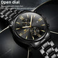 Waterproof Men Chronograph Quartz Watch with Luminous Dial