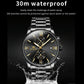 Waterproof Men Chronograph Quartz Watch with Luminous Dial