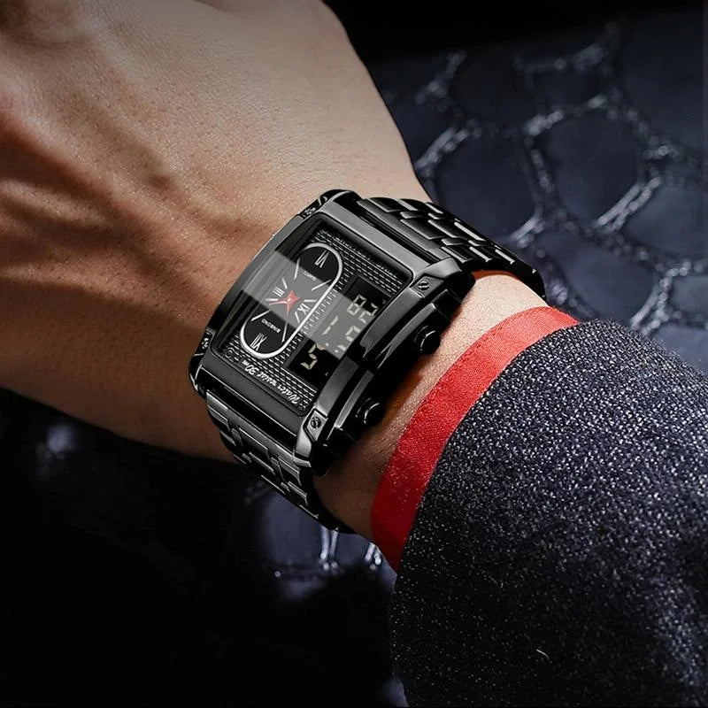 Waterproof Men Led Quartz Watch - Multifunctional Luminous