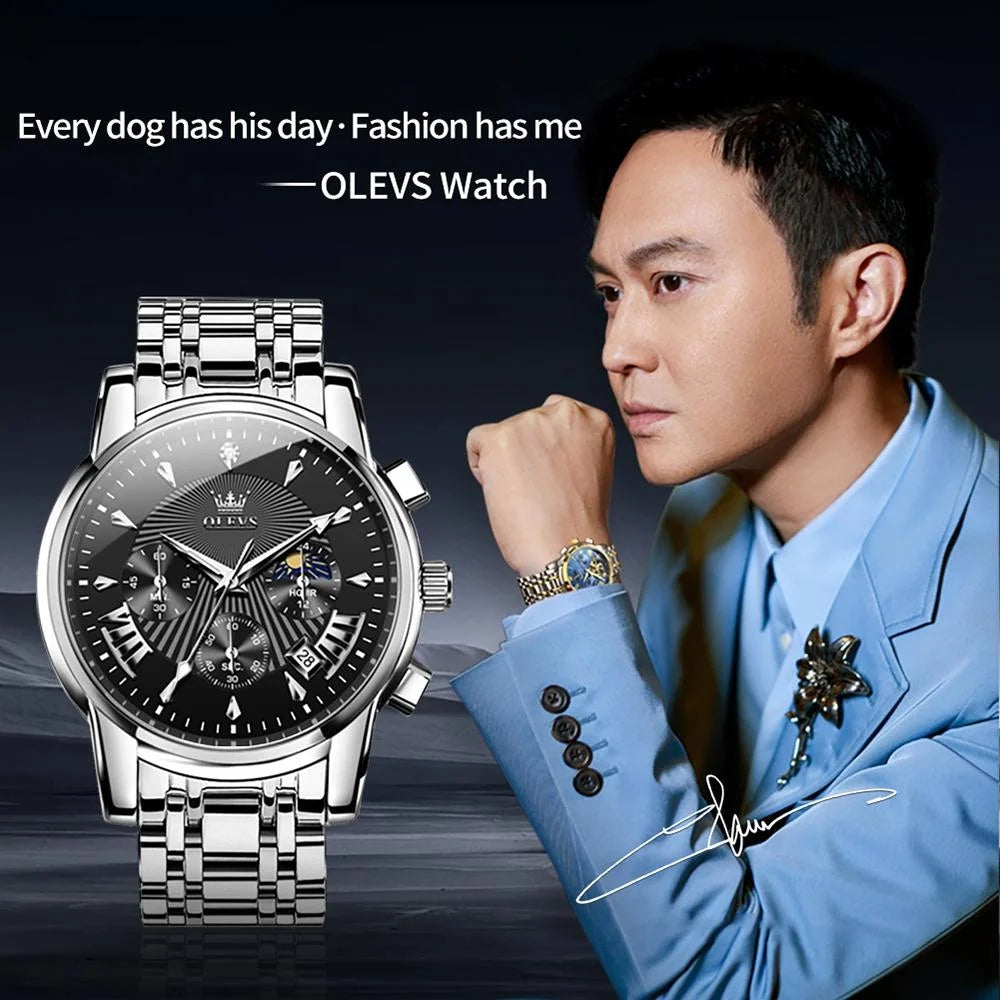 Waterproof Men Quartz Watch - Multifunctional Business