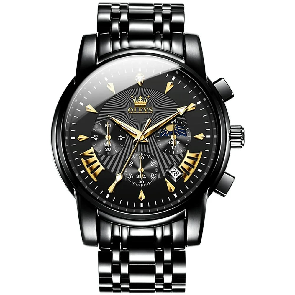 Waterproof Men Quartz Watch - Multifunctional Business