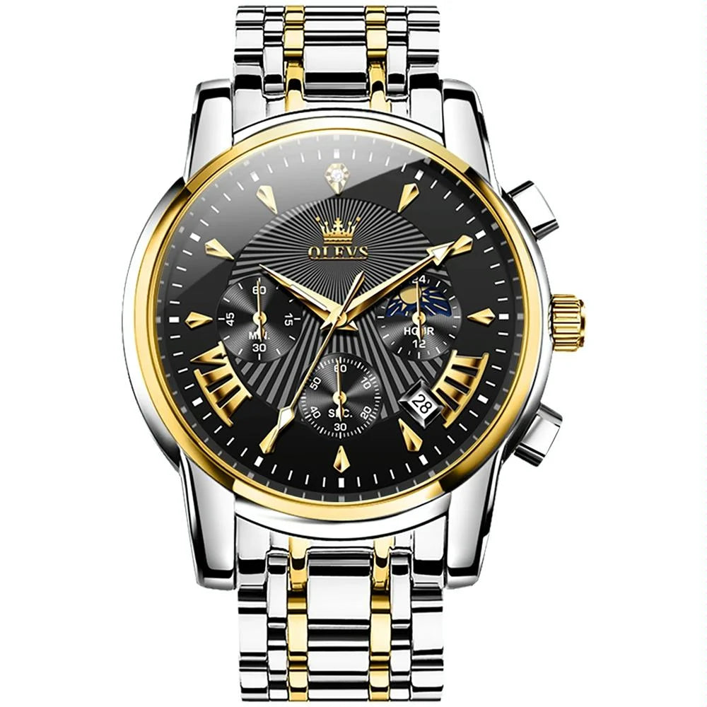 Waterproof Men Quartz Watch - Multifunctional Business
