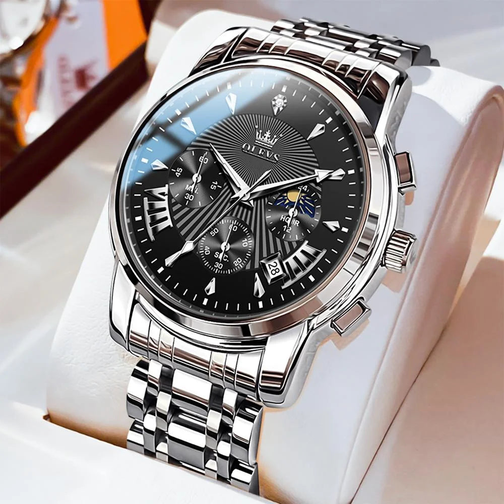 Waterproof Men Quartz Watch - Multifunctional Business