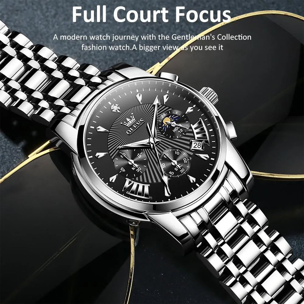 Waterproof Men Quartz Watch - Multifunctional Business