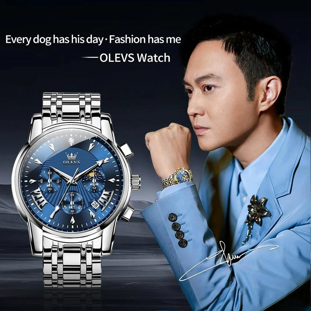 Waterproof Men Quartz Watch - Multifunctional Business