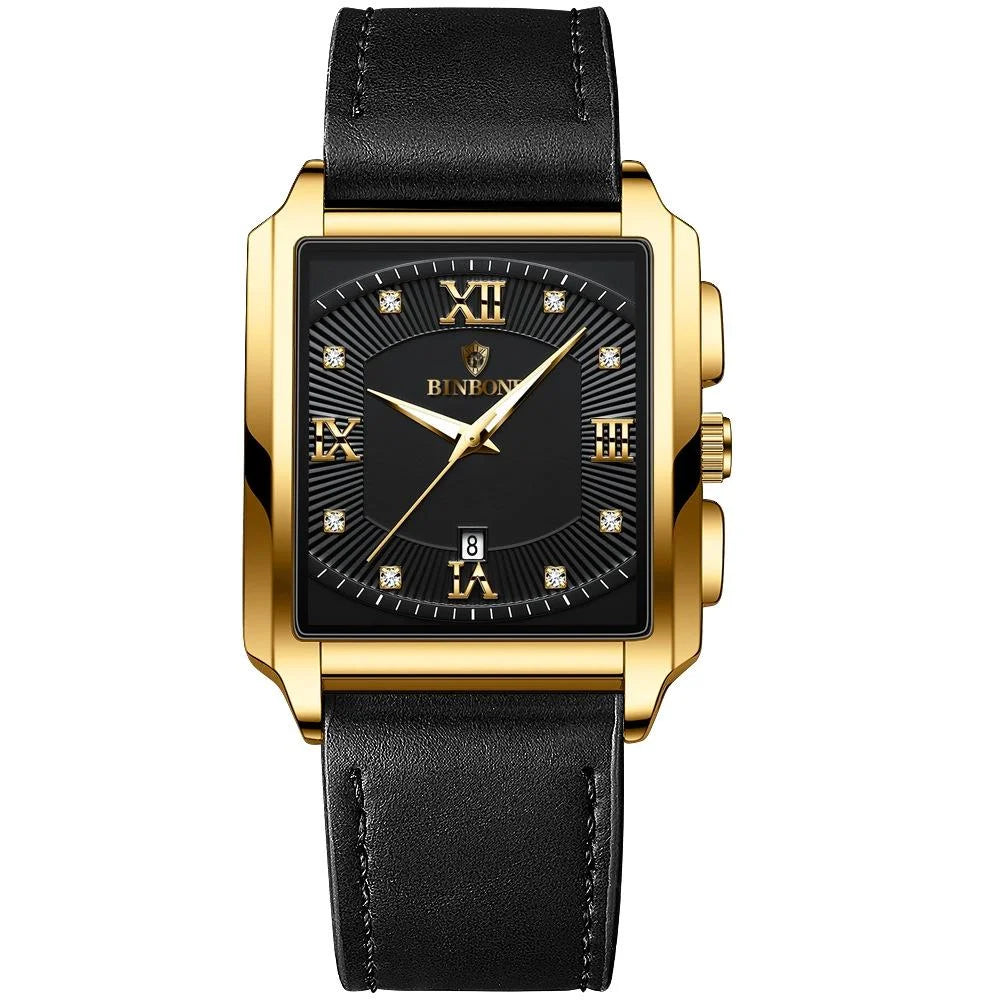 Waterproof Men Quartz Watch - Rectangular Outdoor Design
