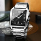 Waterproof Men Quartz Watch - Rectangular Outdoor Design