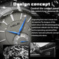 Waterproof Men Quartz Watch with Night Light - H9009b-g