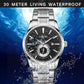 Waterproof Men Quartz Watch with Night Light - H9009b-g