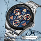 Waterproof Men Quartz Watch with Rotatable Gear Dial - Rose