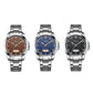 Waterproof Men Quartz Watch with Stainless Steel Band