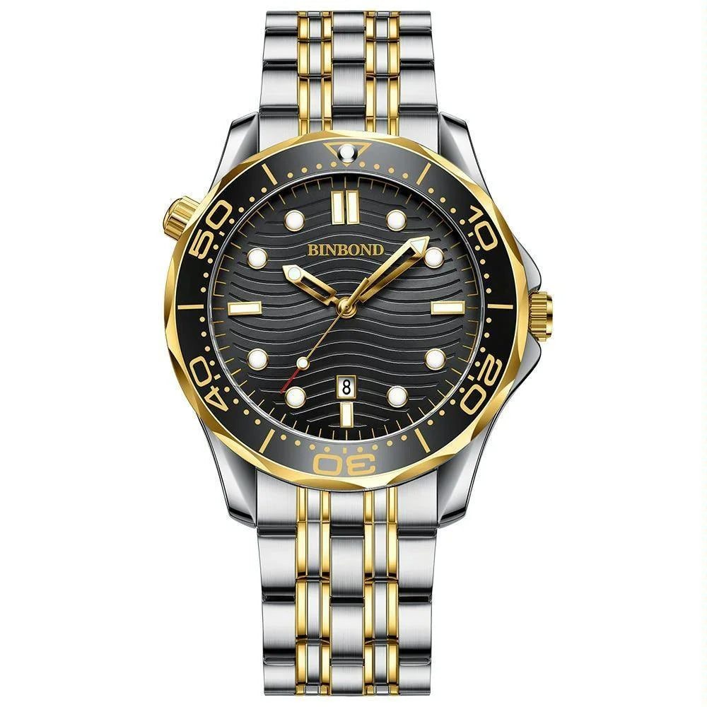 Waterproof Men Sports Watch Inter gold Luminous fashion