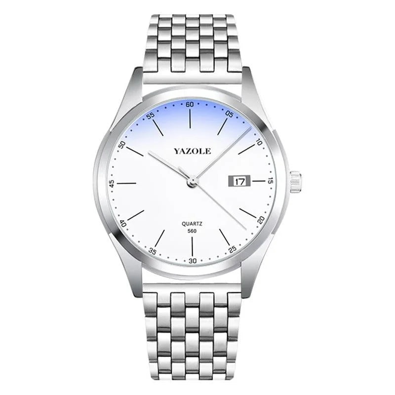 Waterproof Men Watch - Stainless Steel Band Quartz Movement