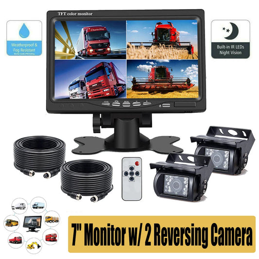 Waterproof Monitor 7’’ Reversing Kit for Truck HomeMyGarden