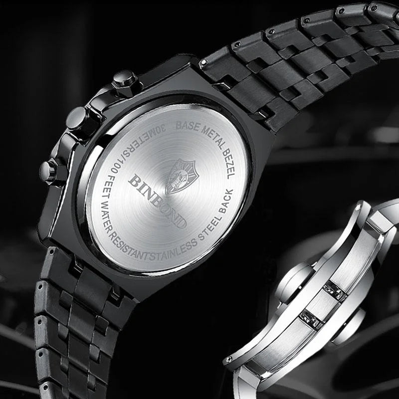 Waterproof Multifunctional Business Watch - Luminous Quartz