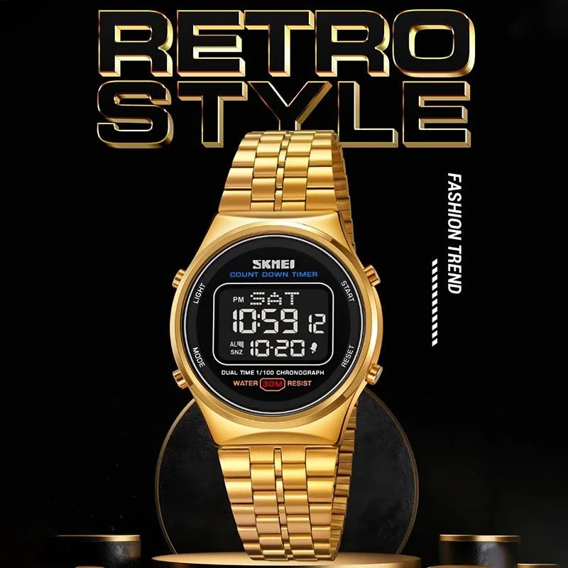 Waterproof Multifunctional Men Digital Watch - Luminous