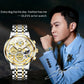Waterproof Multifunctional Men Quartz Watch - Hollow Design