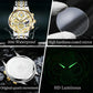 Waterproof Multifunctional Men Quartz Watch - Hollow Design