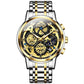 Waterproof Multifunctional Men Quartz Watch - Hollow Design