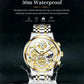 Waterproof Multifunctional Men Quartz Watch - Hollow Design