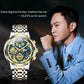 Waterproof Multifunctional Men Quartz Watch - Hollow Design