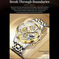 Waterproof Multifunctional Men Quartz Watch - Hollow Design