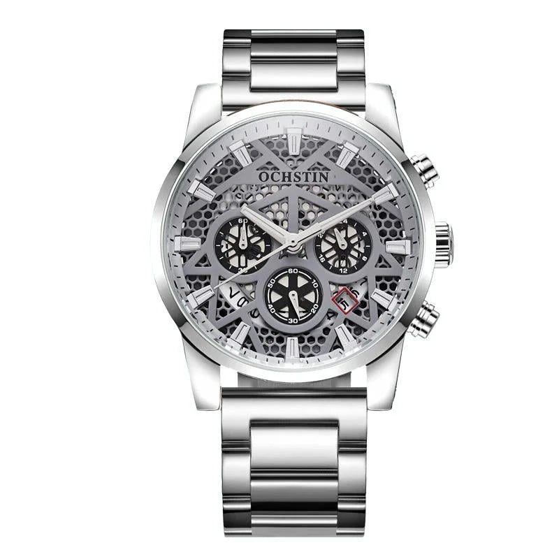 Waterproof Multifunctional Men Watch with Quartz Movement