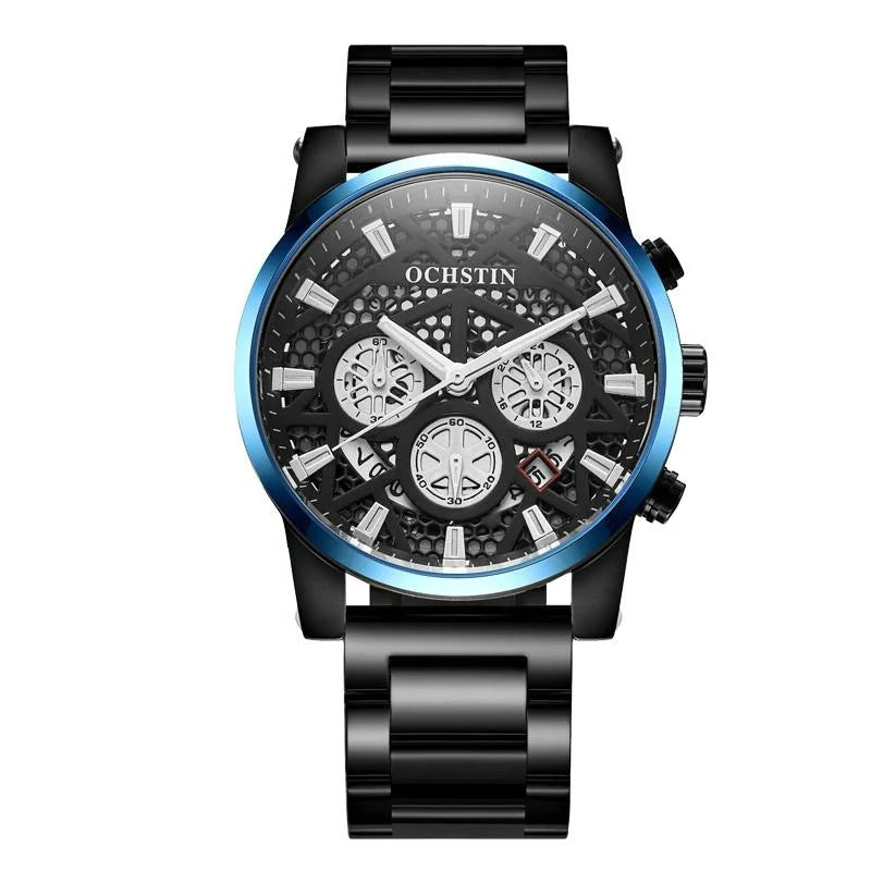 Waterproof Multifunctional Men Watch with Quartz Movement