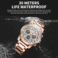 Waterproof Multifunctional Men Watch with Quartz Movement