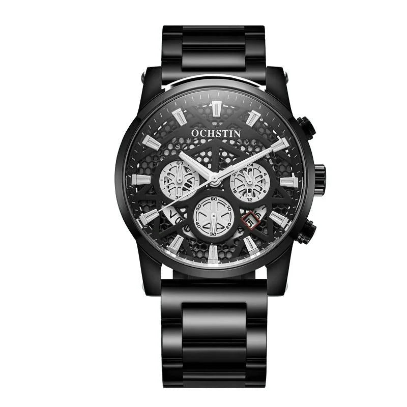 Waterproof Multifunctional Men Watch with Quartz Movement