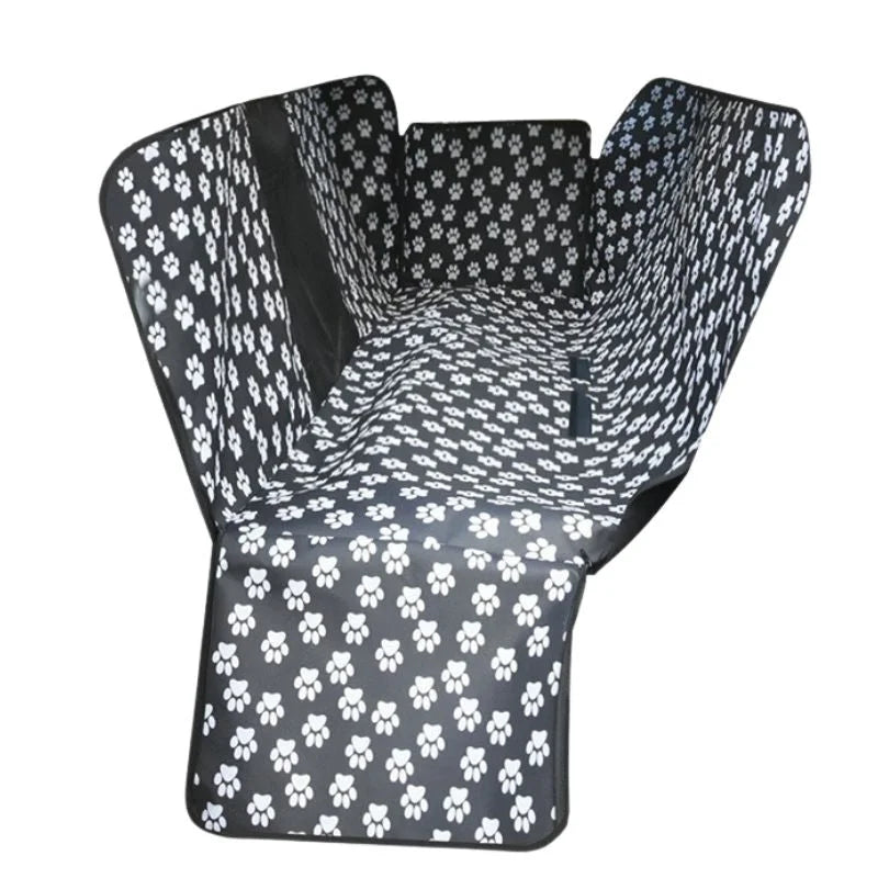 Waterproof Pet Car Seat Cover Hammock - Black with Mesh