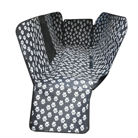 Waterproof Pet Car Seat Cover Hammock - Black with Mesh