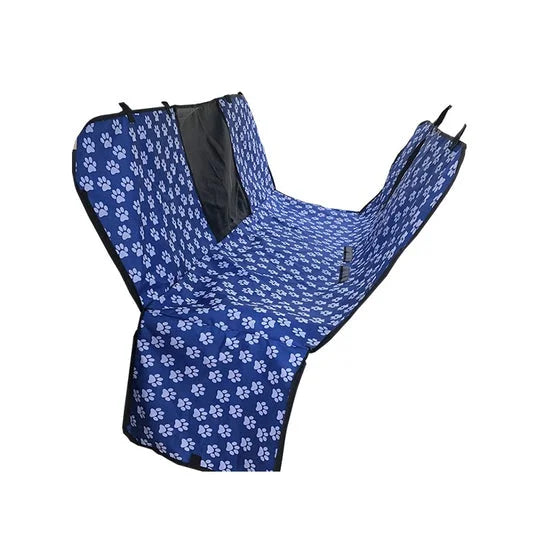 Waterproof Pet Car Seat Cover Hammock - Blue with Mesh