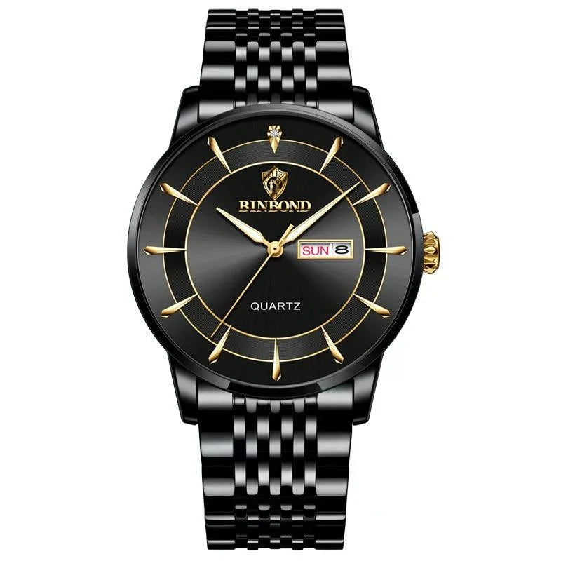 Waterproof Quartz Men Watch with Luminous Butterfly Buckle