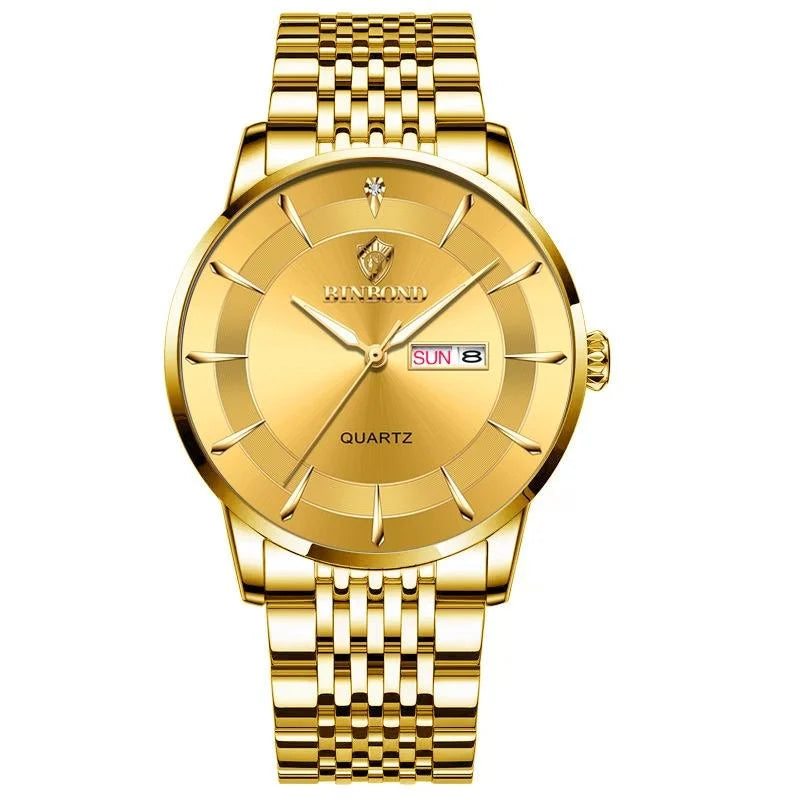 Waterproof Quartz Men Watch with Luminous Butterfly Buckle