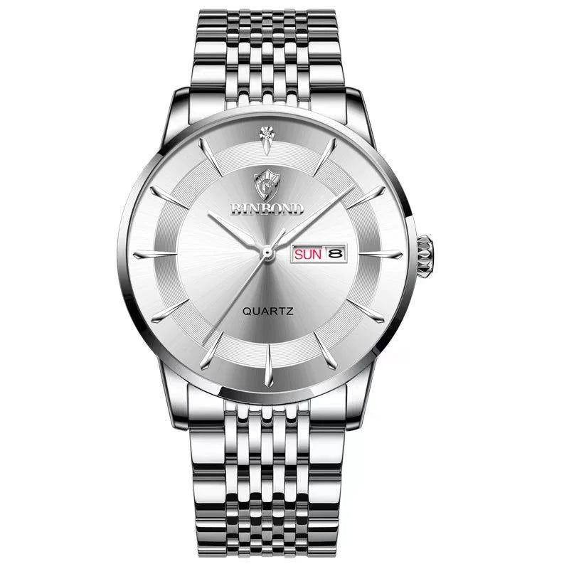Waterproof Quartz Men Watch with Luminous Butterfly Buckle