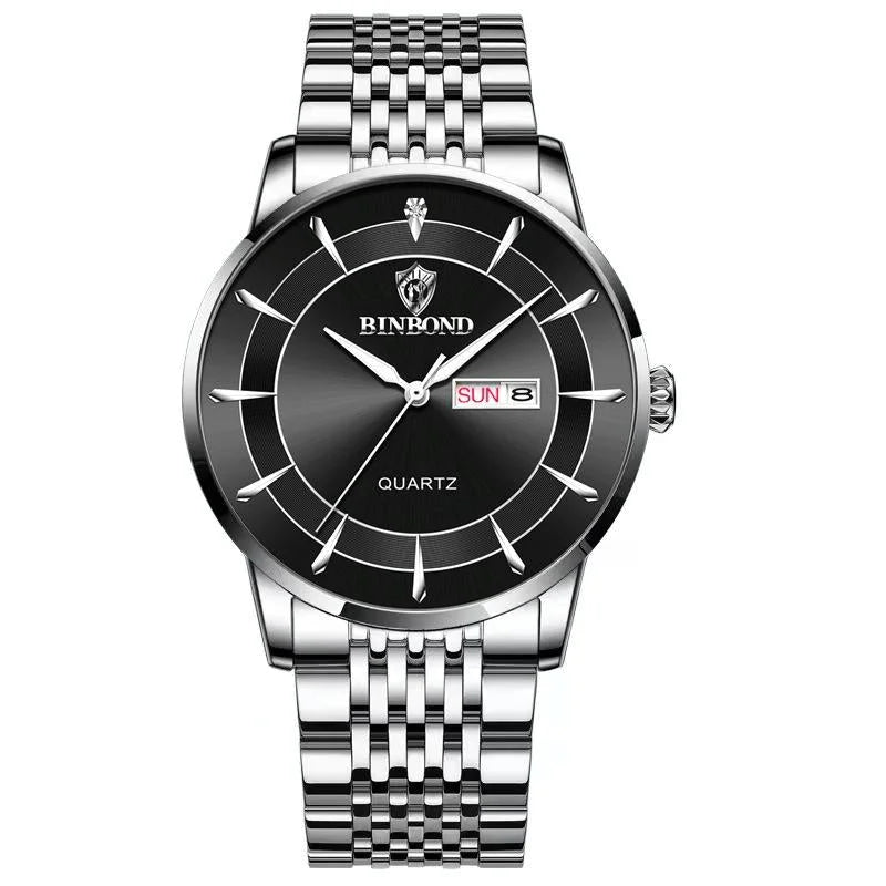 Waterproof Quartz Men Watch with Luminous Butterfly Buckle