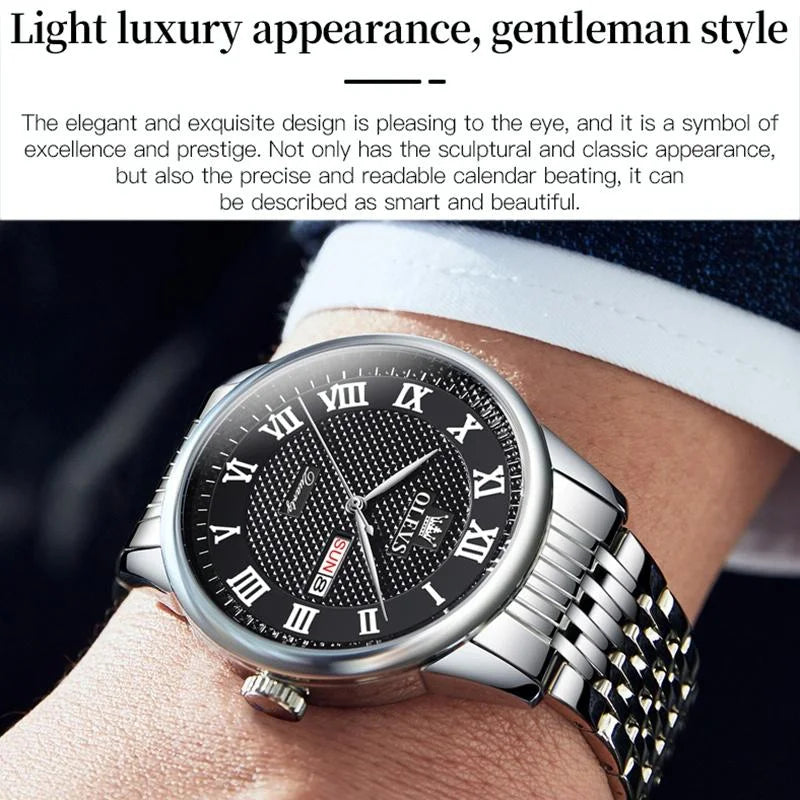Waterproof Quartz Watch for Men - Multifunctional Business