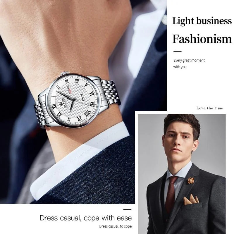 Waterproof Quartz Watch for Men - Multifunctional Business