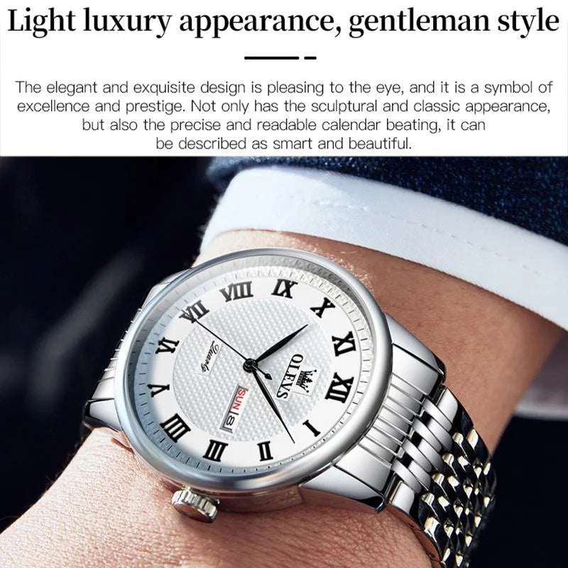 Waterproof Quartz Watch for Men - Multifunctional Business